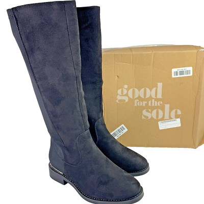 Gut für die Sohle Reitstiefel, extra weite Passform oliv bequem, Gr. UK 3, schwarz