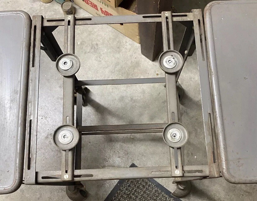 Tiffany Typewriter Stand On Rollers Heavy Steel  - Image 2 of 2