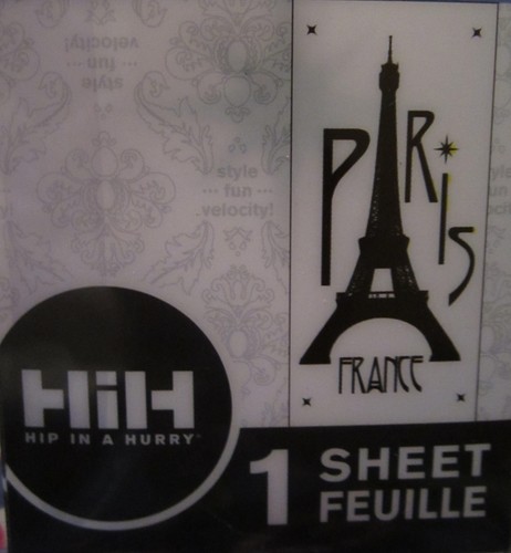 Eiffel Tower HIH Wall Graphics Art Transfers Decal Paris France Glitter - Picture 3 of 3
