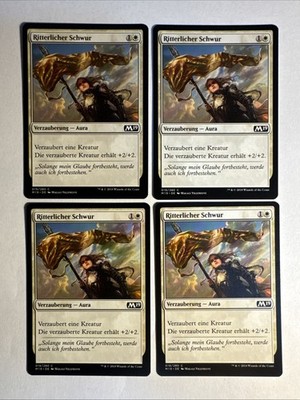 4x Mtg Core Set 2019 M19 Ritterlicher Schwur NM Magic The Gathering