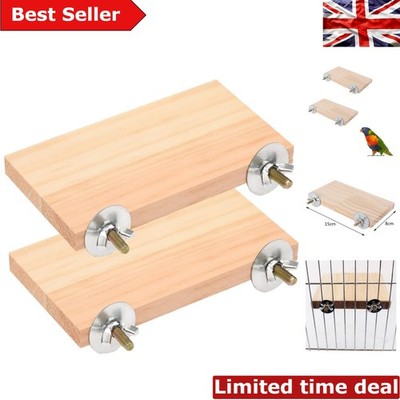 Geräumiges Vogel Sitzstange Plattform Set aus Holz - 15*8 cm für Papageien & Kleintiere