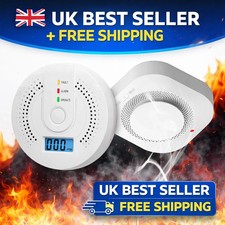UK Best Seller Smoke & Carbon Monoxide Detector Alarm | Fire Safety Sensor | Fre