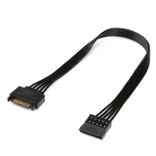 15Pin Power Splitter Cable 15Pin Male to Female Power Extension Hard Drive Cable
