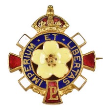 Antique Old The Primrose League Honorary Dame Of The League Enamel Brooch Badge