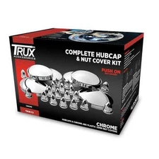 Trux THUB-C2 Wheel Accessories   Hub Cap Kit, Front & Rear, Chrome, Metal