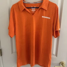 Whataburger Restaurant Embroidered Polo Mens Striped Large Shirt