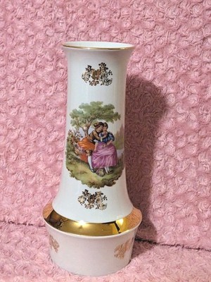 L. Parbus Bavaria Germany Oberkotzau Courting Couple / Golden Base 12''