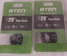 2-pk 8TEN Semi Chisel Chainsaw Chain 28 Inch .050 3/8 91DL For Stihl MS440 MS660