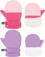 Toddler Mittens 2 Pack Baby Waterproof Gloves Toddler Snow Gloves Kids Winter Mi