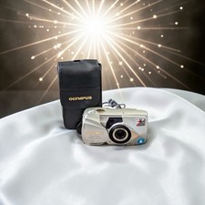 Olympus Stylus Epic Zoom 115 Deluxe Compact 35 mm Camera Nice w/Case WORKS 