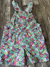 VINTAGE AOP OSHKOSH FLORAL KIDS SHORTALLS Size MADE IN USA Size 5 T 90s