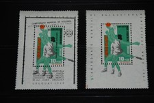 Uruguay 1967, 1969 OVPT BASKETBALL Montevideo MNH Souvenir Sheets Sc C318, C349