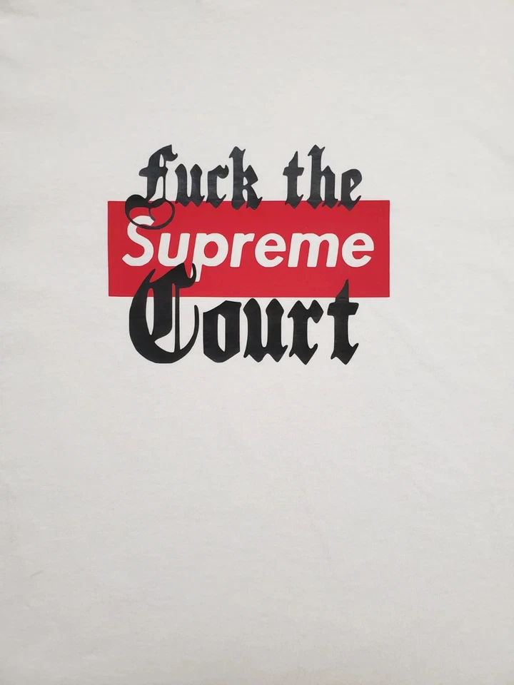 Camiseta F the Supreme Court - Punk - Guilda Feita à Mão Todos os Tamanhos Disponíveis - NOVA - Imagem 2 de 2