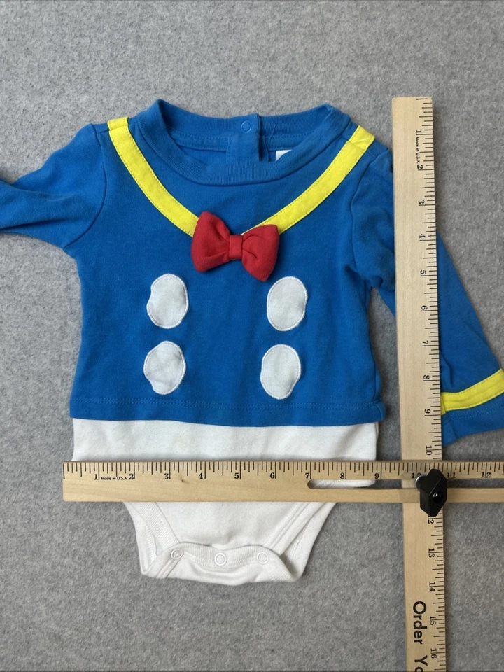 Disney Store Pato Donald Bebé Body Vestir Niño Disfraz Mickey 9-12 Meses Foto 4 de 4