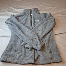 Columbia Sweatshirt Womens Small Gray Fleece Full Zip Pockets Outdoors Fall