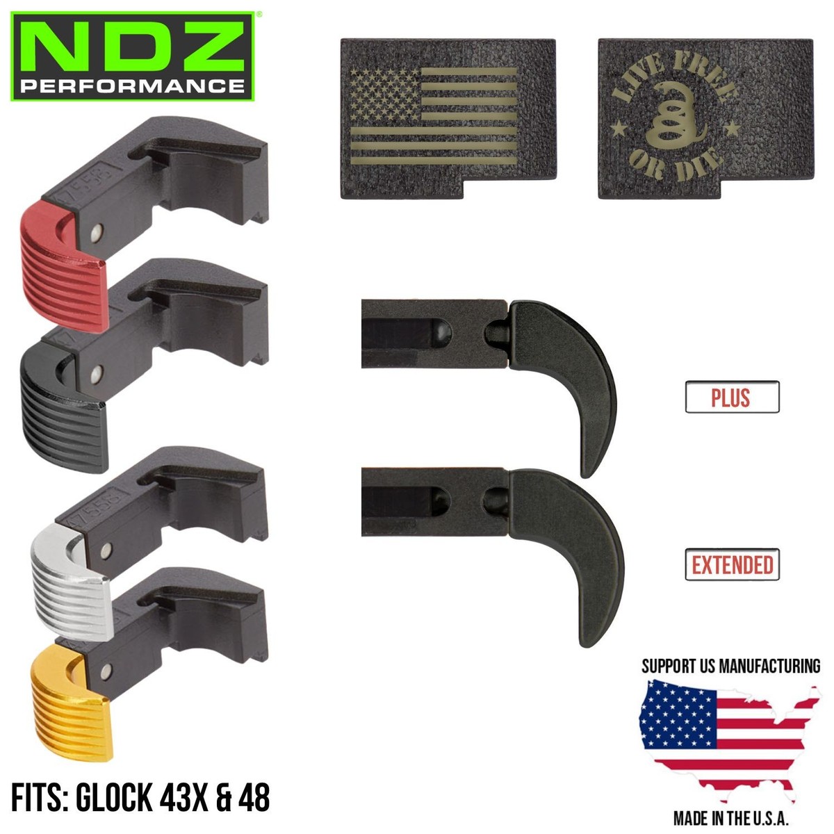 NDZ Glock 43X 48 G43X G48 Extended Hybrid Magazine Release