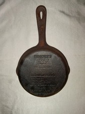 Wagner's 1891 Original Cast Iron Skillet - 6 1/2 Inch K Double Spout Made In USA
