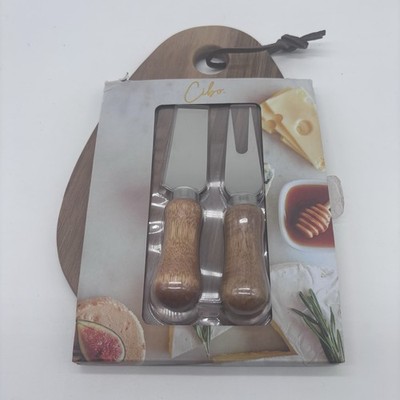 CIBO BREAD & BUTTER ACACIA WOOD 3PIECE CHEESE TOOL SET