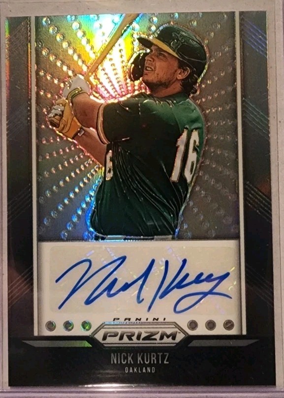 2026 Panini Prizm #273 Nick Kurtz Silver Prizm Auto Athletics
