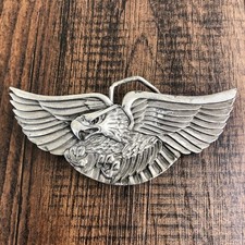 VTG Belt Buckle Mens Eagle Flying Western Cowboy 1980 Indiana Metal Crafts
