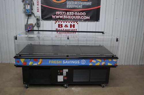 JSI 73" Open Island Deli Sushi Cheese Produce Display Case Refrigerator 2025 Mod