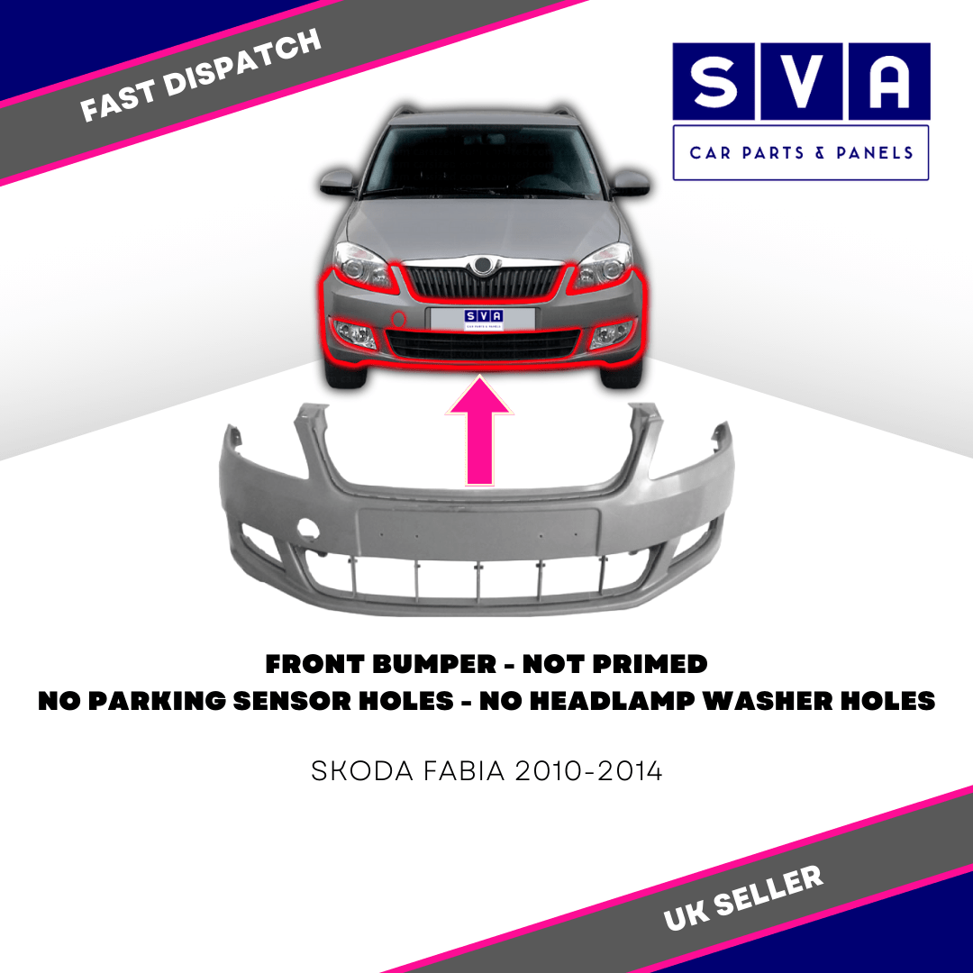 For Skoda Fabia 2010-2014 Front Bumper Not Primed No Pdc - Insurance Approved