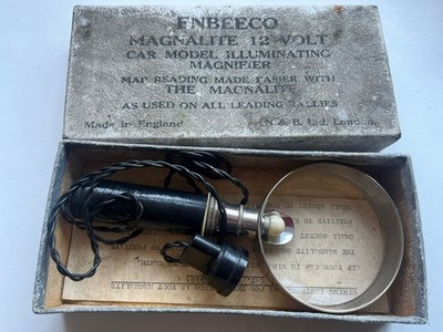 Enbeeco Magnalite 12V beleuchtete Kartenleselupe Oldtimer Rallye