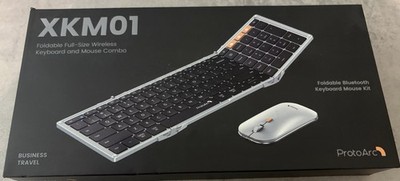ProtoArc Faltbare Tastatur Kabellos und Maus, XKM01 Bluetooth QWERTZ-Layout