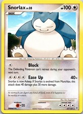 Snorlax Normal Rare Diamond and Pearl 37/130 LP on eBay