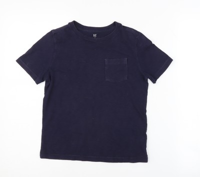 GAP Kinder Jungen T-Shirt Blau Baumwolle 6-7 Jahre Kurzarm Freizeit