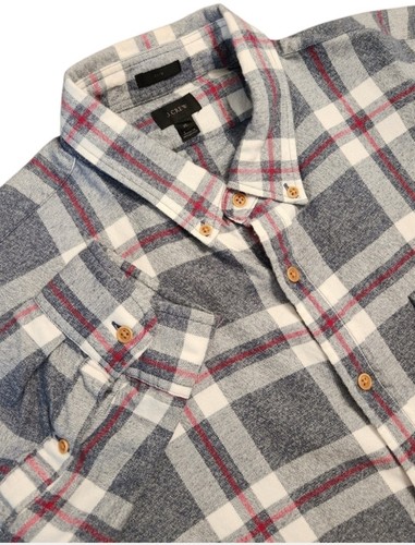 J.Crew, J. Crew Men’s XL Oarsmen Heavy Flannel Fisherman Plaid Long-Sleeve Shirt Vintage