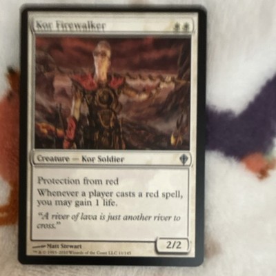 Wizards of the Coast Kor Firewalker White Creature MTG English 2010 2/2
