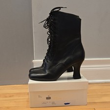 LaDuca Laura Women  s Black Lace-Up Dance Boots 3" Heel Soft Sole