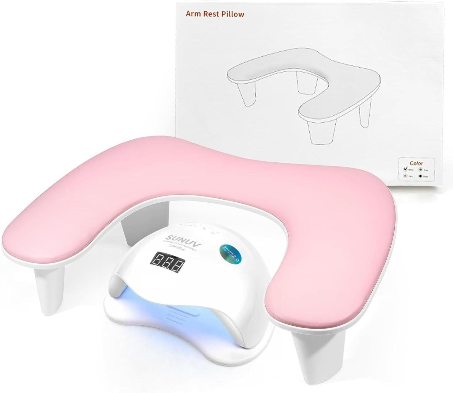 LIONVISION - Bracciolo per Unghie, a Forma Di U, per Uso in Saloni Di Bellezza, 