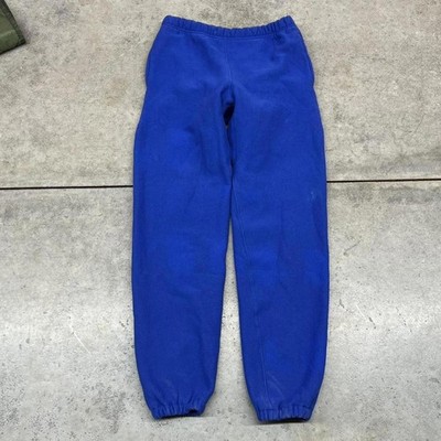 vintage camber made in usa reverse weave royal blue jogger sweatpants size large