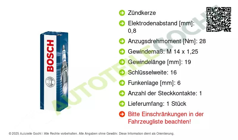 Zündkerze 1 Stück für Audi A1 A3 Cabrio Skoda Fabia II Kombi Octavia 08-14 - Bild 3 von 4