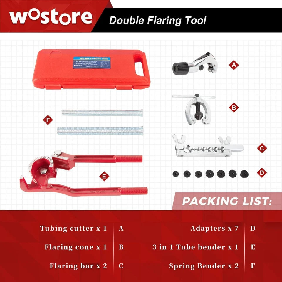 Complete Double Flare Tool Kit - HVAC, Plumbing, Brake Line - Image 4 of 4