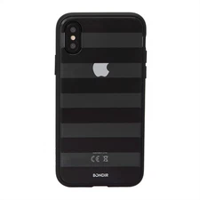 Bondir, Black Stripe (Clear Cell Phone Case) [Drop Test Certified] for Apple...