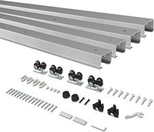 10FT Double Pocket Door Track Kit - Smooth, Quiet, Easy Installation