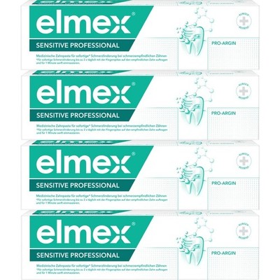 Elmex 4 x Zahnpasta Sensitive Professional für empfindliche 300 ml (1er Pack) 