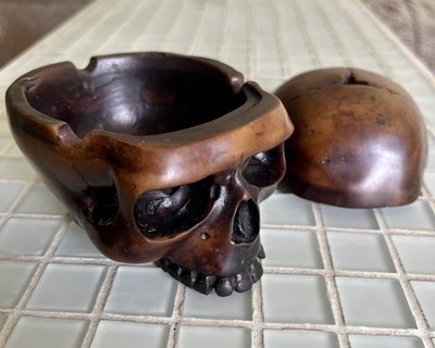 Menschlicher Schädel Harz Aschenbecher Stash Box Schmuck Home Interior Decor Skelett