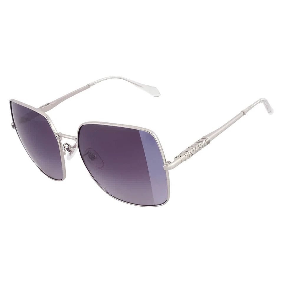 Женские солнцезащитные очки Just Cavalli Smok градиентные зеркальные серебристые квадратные SJC031 589X 60 - Изображение 3 из 4