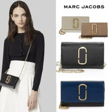 MARC JACOBS Women Bag Rare Chain Shoulder Wallet Clutch Mini Black Grey Limited