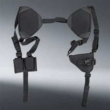 Tactical Shoulder Holster Revolver Gun Holder with 2 Slot Speed Loader Pouch Bag