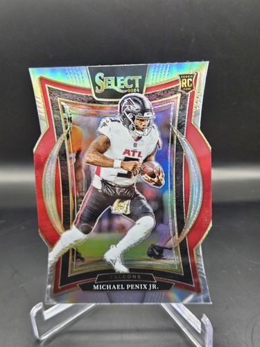 2024 Panini Select - Concourse Michael Penix Jr. #80 Silver Prizm Die-Cut (RC)