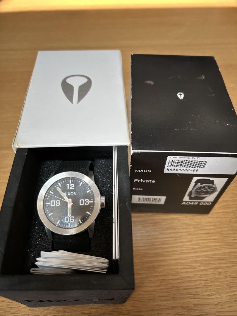 Nixon Private Black Mens Watch with Gift Box