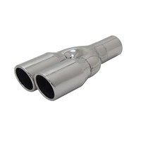 Auspuff Endrohr Edelstahl Y 2X76Mm Sr-Design EndschalldäMpfer Mit Abe