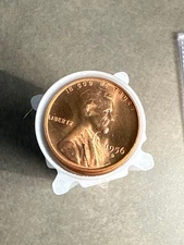 1954-S Original Bank Roll (50) RED Chice/Gem Uncirculated Lincoln Wheat Cents!