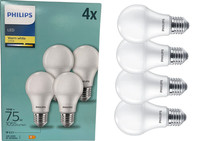 4 X Philips Led Leuchtmittel Birne A60 10W = 75W E27 Matt 1055Lm Warmweiß 2700K