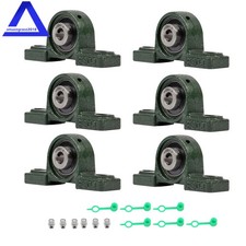 UCP201-8 Pillow Block Bearing Pack of 6 Mounted Pillow Block Bearings 1/2" Bore